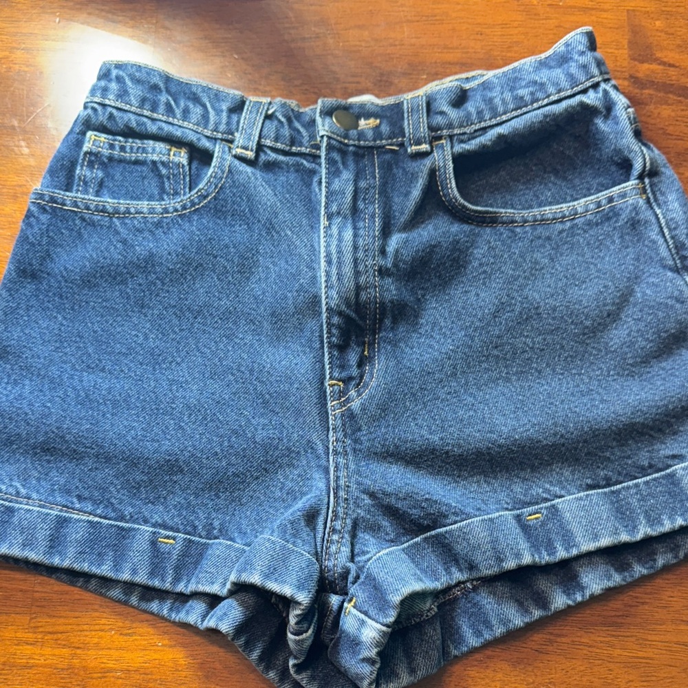American Apparel Dark Blue Jean Shorts